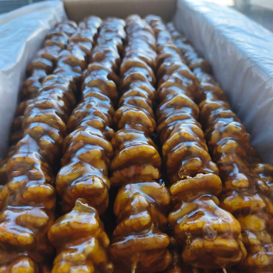 Toptan Gurme Cevizli Sucuk Duble Sarı 10 Kg