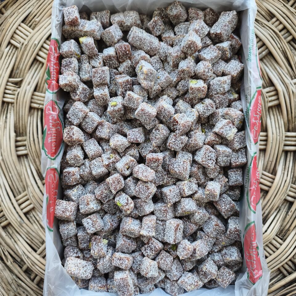 Toptan Antep Fıstıklı Çifte Kavrulmuş Lokum 12 Kg