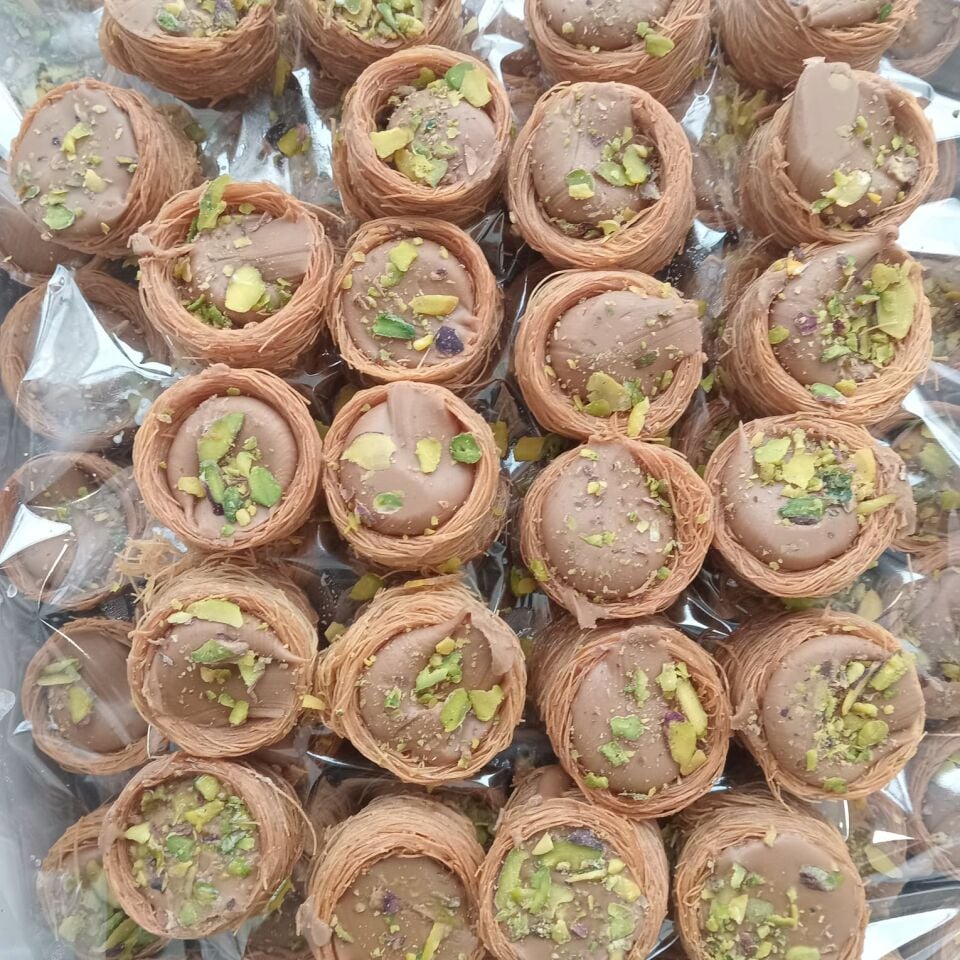Toptan Kadayıflı Bülbül Yuvası Lokumu Fıstıklı 10 Kg