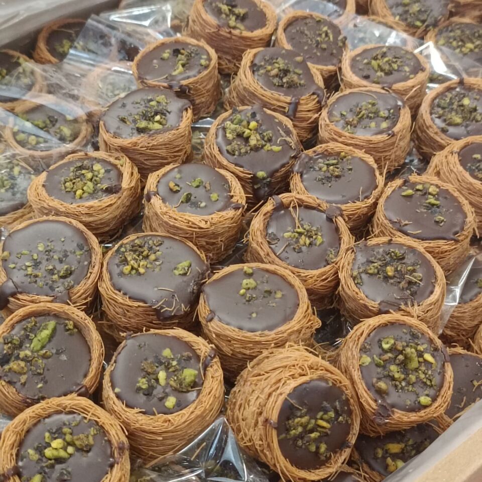 Toptan Kadayıflı Bülbül Yuvası Lokumu Çikolatalı 10 Kg