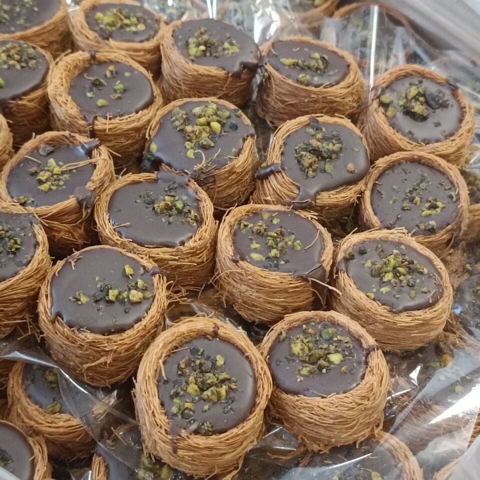 Toptan Kadayıflı Bülbül Yuvası Lokumu Çikolatalı 12 Kg