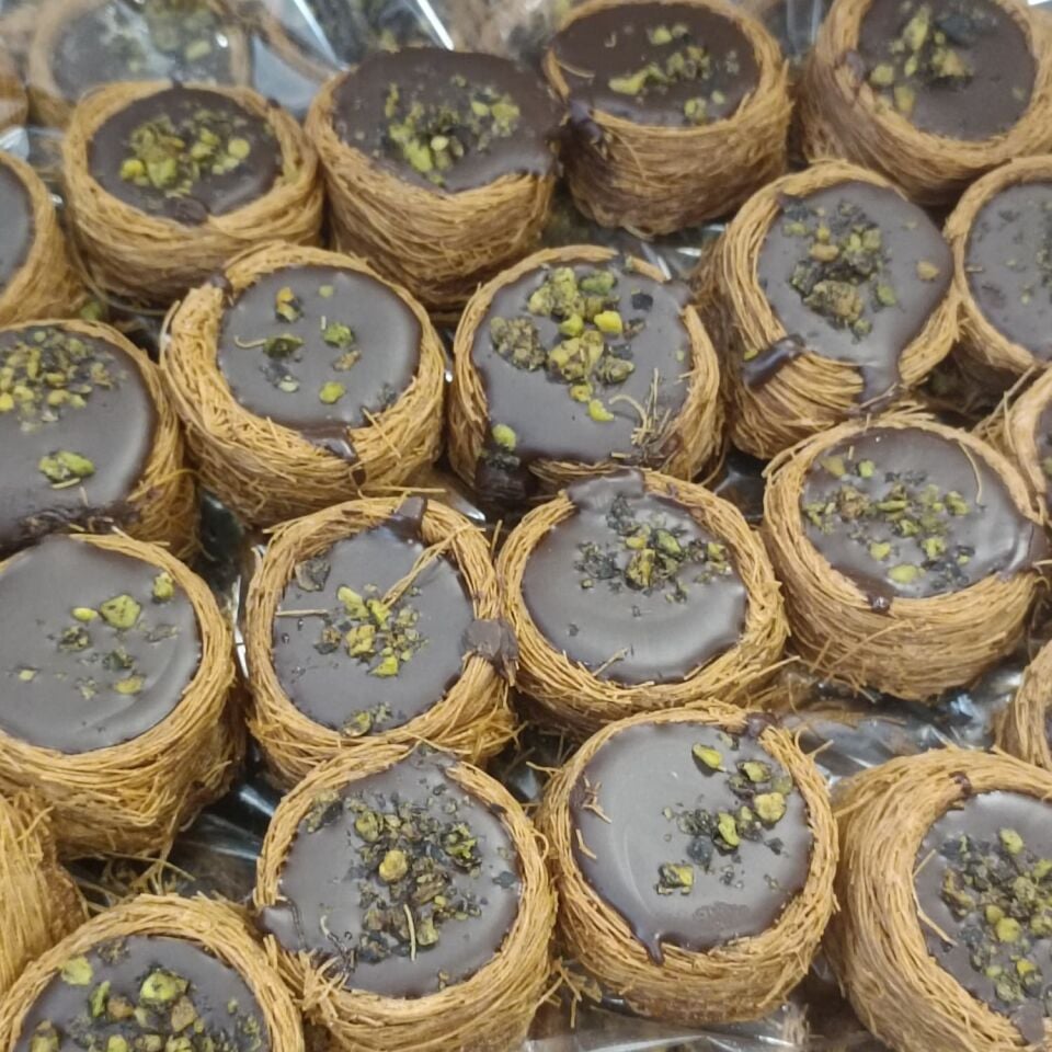 Toptan Kadayıflı Bülbül Yuvası Lokumu Çikolatalı 10 Kg