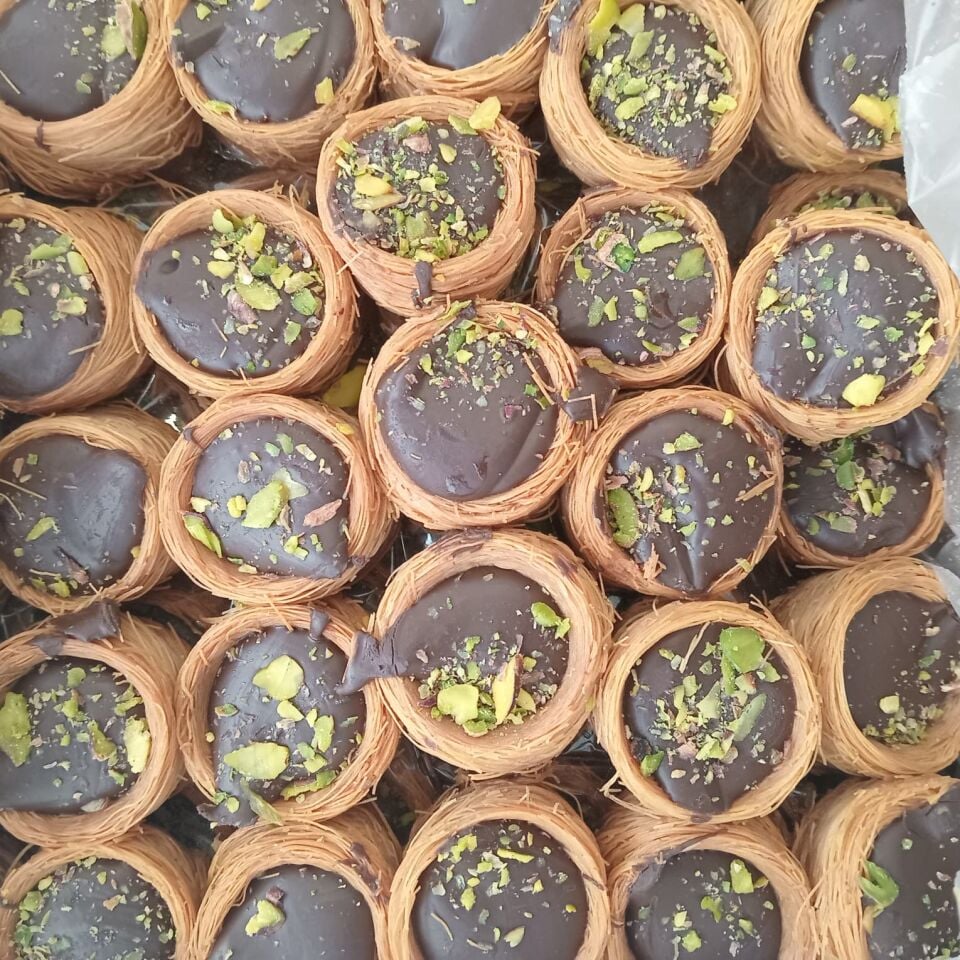 Toptan Kadayıflı Bülbül Yuvası Lokumu Çikolatalı 10 Kg