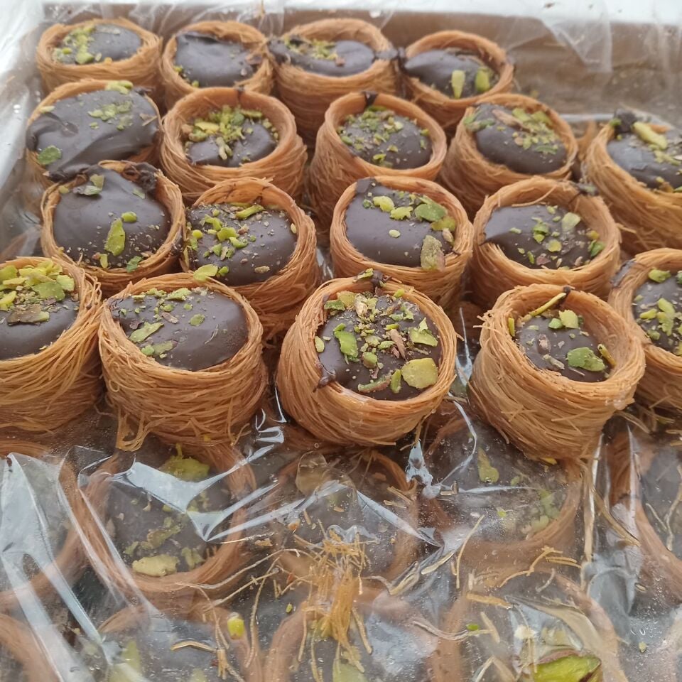 Toptan Kadayıflı Bülbül Yuvası Lokumu Çikolatalı 10 Kg