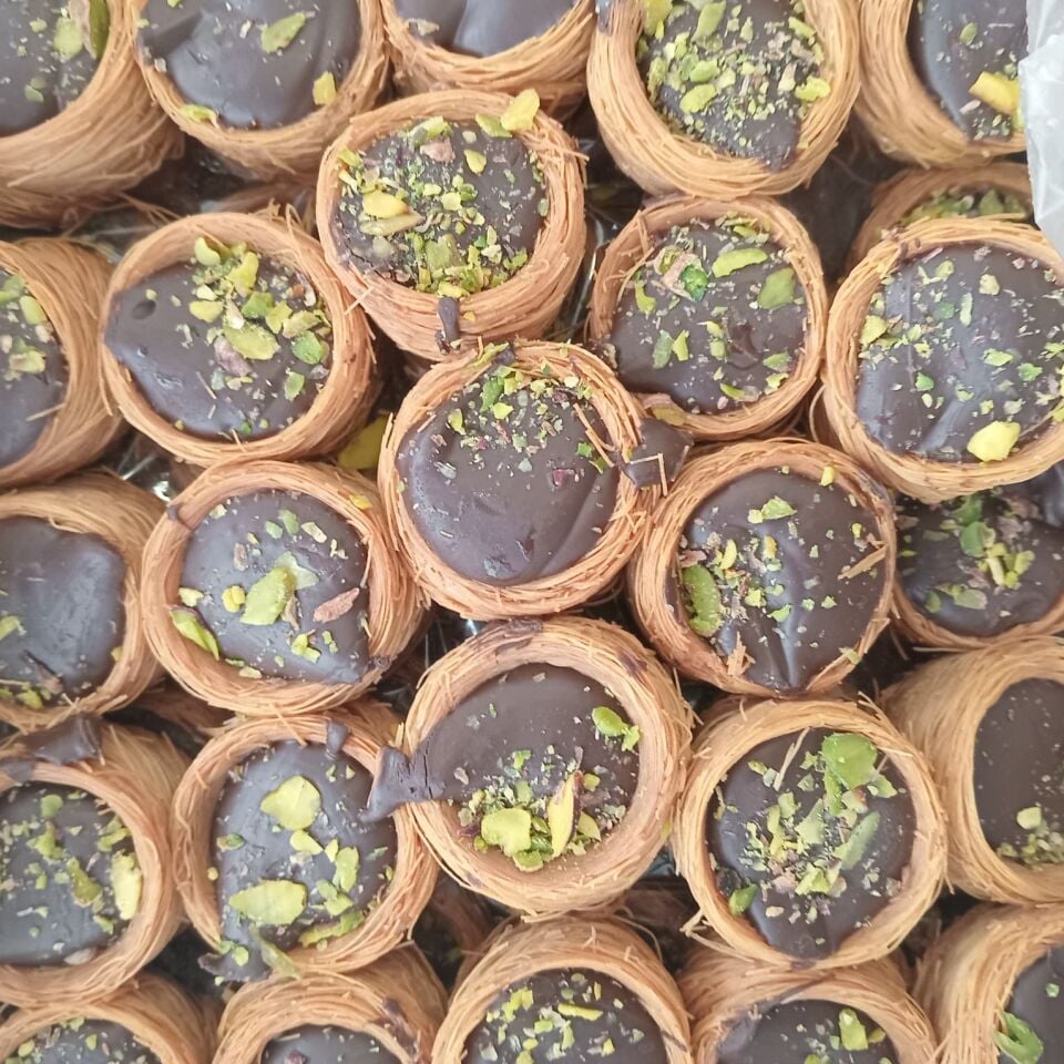 Toptan Kadayıflı Bülbül Yuvası Lokumu Çikolatalı 10 Kg