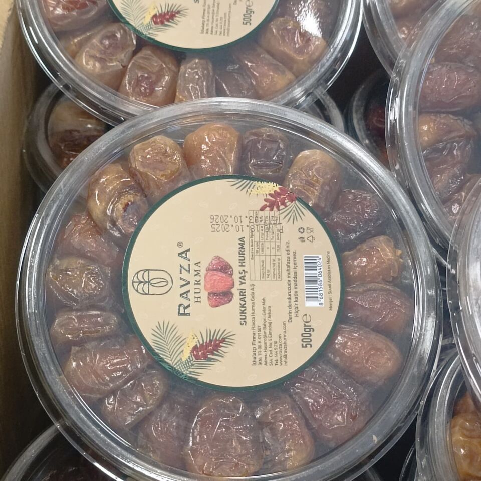 Toptan Medine Sukkari (500Grx22 Adet) Taze Hurma Koli 11 Kg