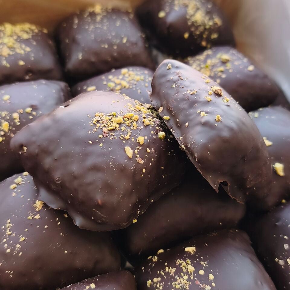 Toptan Bitter Çikolata Kaplı Bohça Lokum 12 Kg