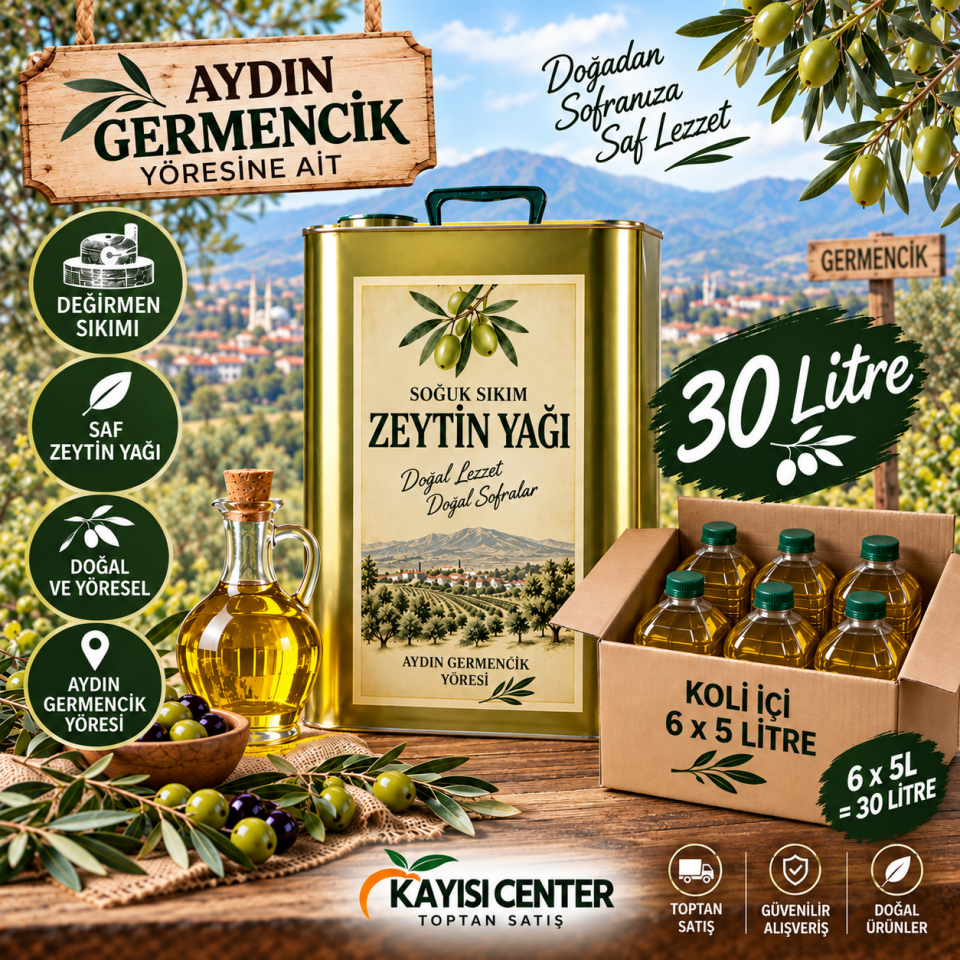 Toptan Soğuk Sıkım Zeytin Yağı 30 Lt